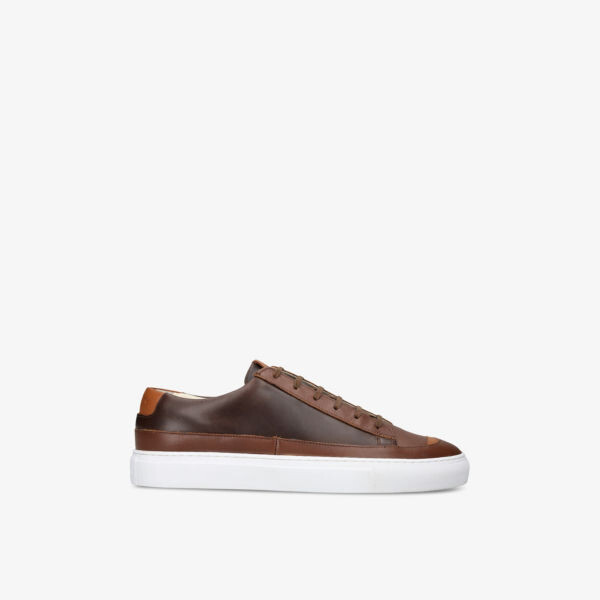 Низкие кроссовки D-Stock из переработанной кожи Grenson, коричневый