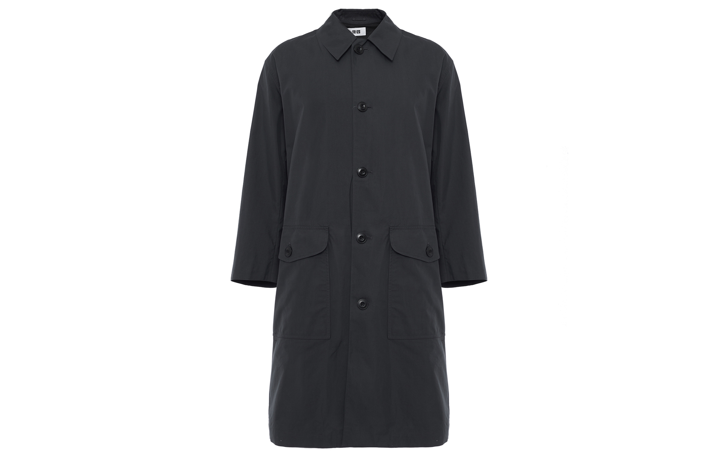 

UNIQLO Тренч мужской темно-серый, Dark Gray