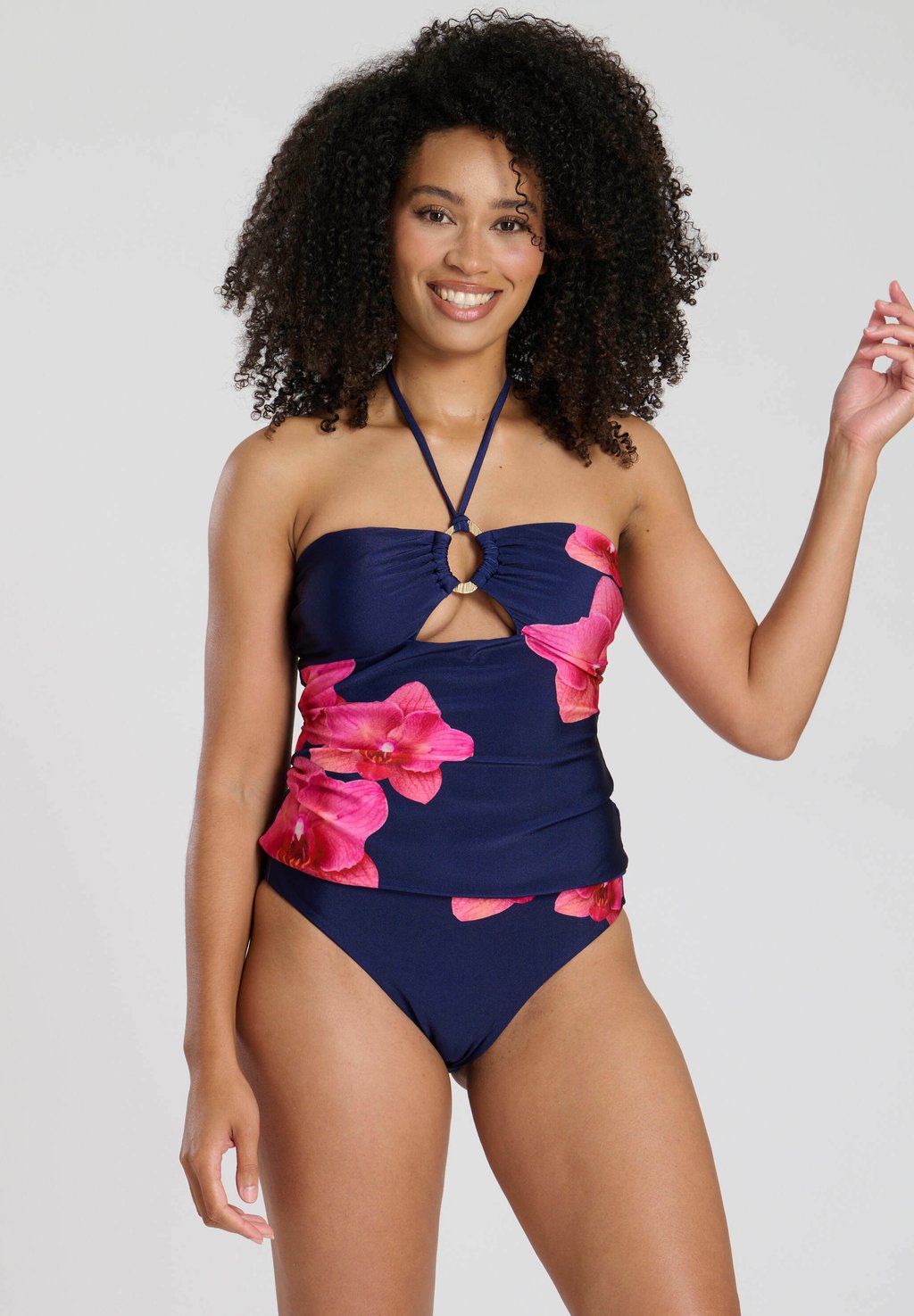 

Бикини FLORAL RING HALTER South Beach, темно-синий