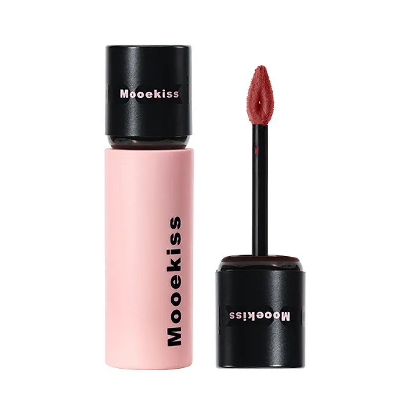 Mooekiss Матовый бархатный бальзам для губ с эффектом велюра, Lip Mousse V12+Velvet Liquid Lipstick 02 — фото 4