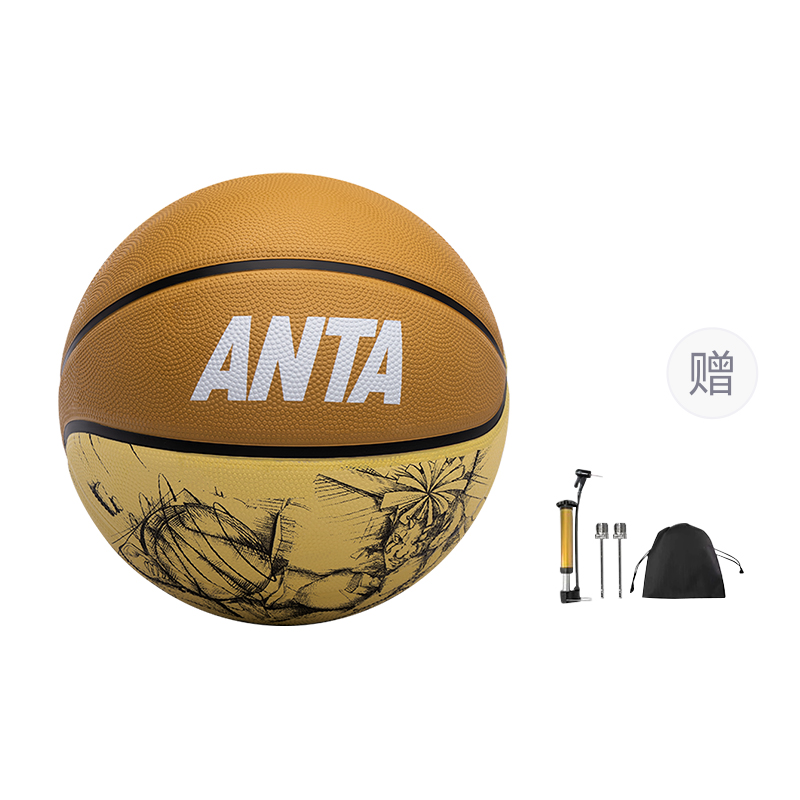 

ANTA Резиновый баскетбольный мяч yellow brown размер 5, размер 7 тренировочный соревновательный china