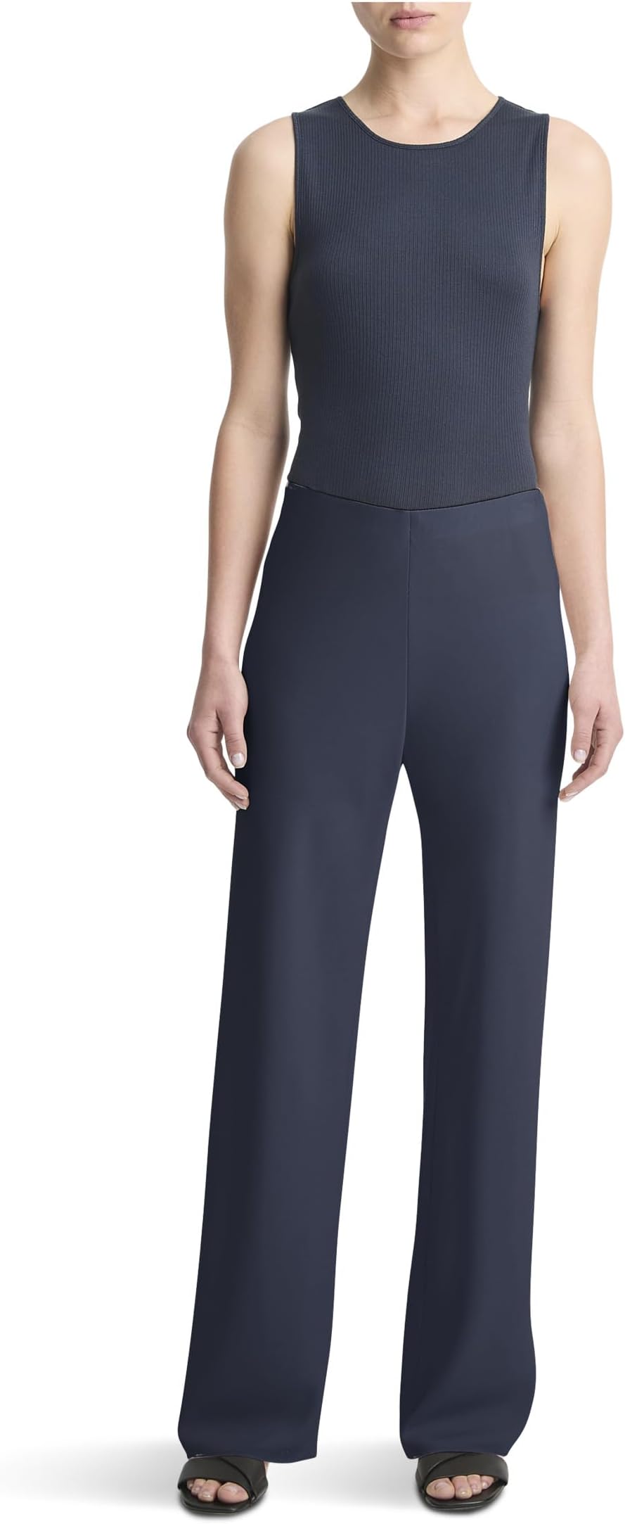 

Брюки Vince High Waist Crepe Bias Pants, Coastal Blue