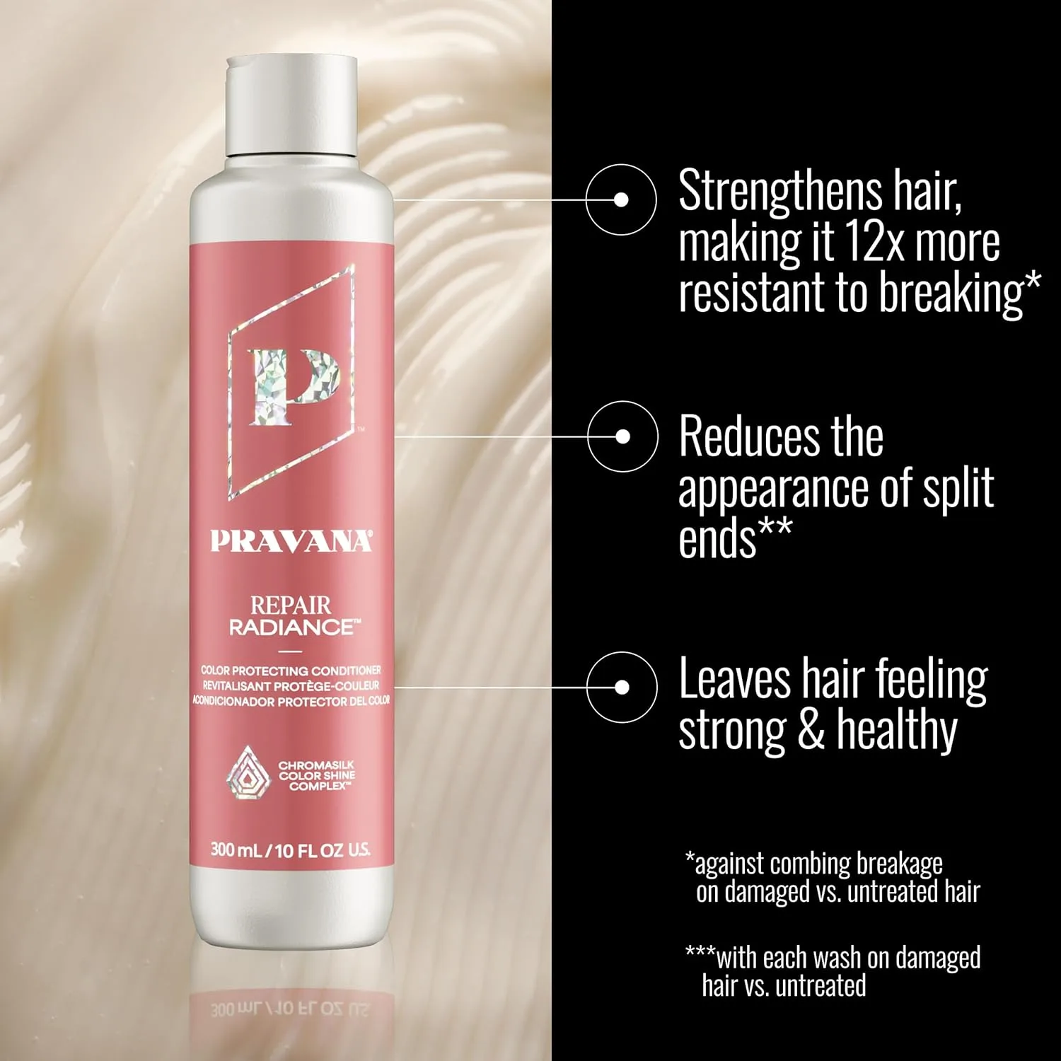 Кондиционер Pravana Repair Radiance для укрепления и восстановления поврежденных окрашенных волос — фото 2