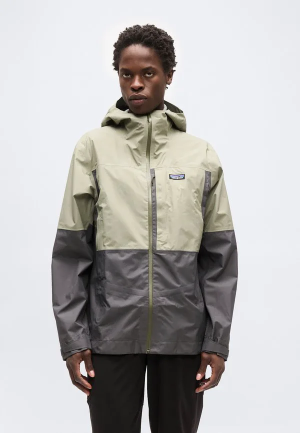 Куртка-Дождевик boulder fork Patagonia, Forge Grey/River Rock Green