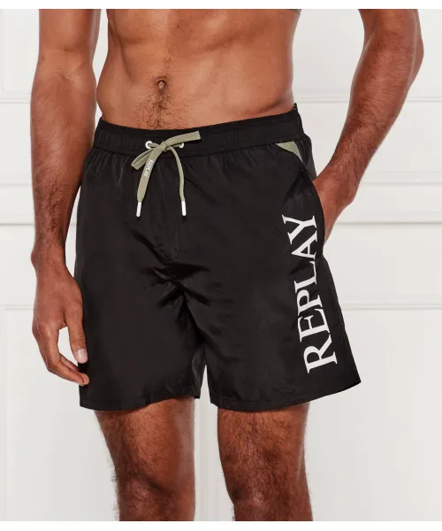 

Пляжные шорты Regular fit Replay, черный