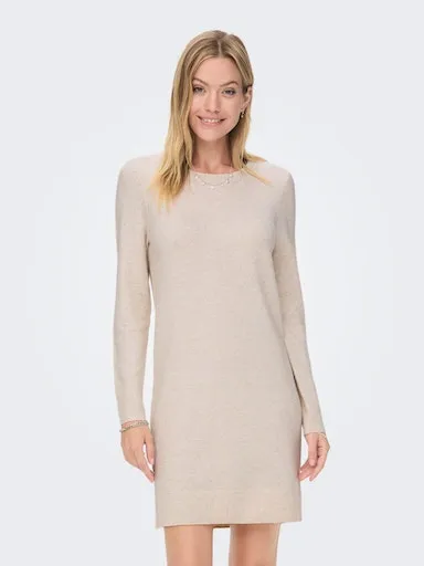 

Only трикотажное платье "ONLRICA LIFE L/S O-NECK DRESS KNT NOOS", цвет Birch