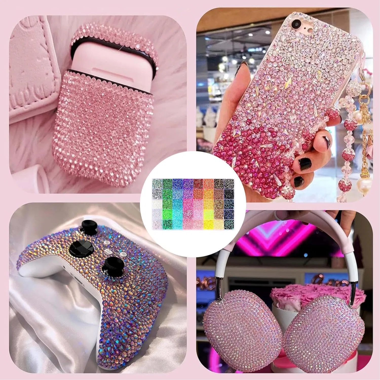 Набор из 32000 страз для ногтей Jelly Rhinestones 3 мм, 40 цветов Generisch — фото 4