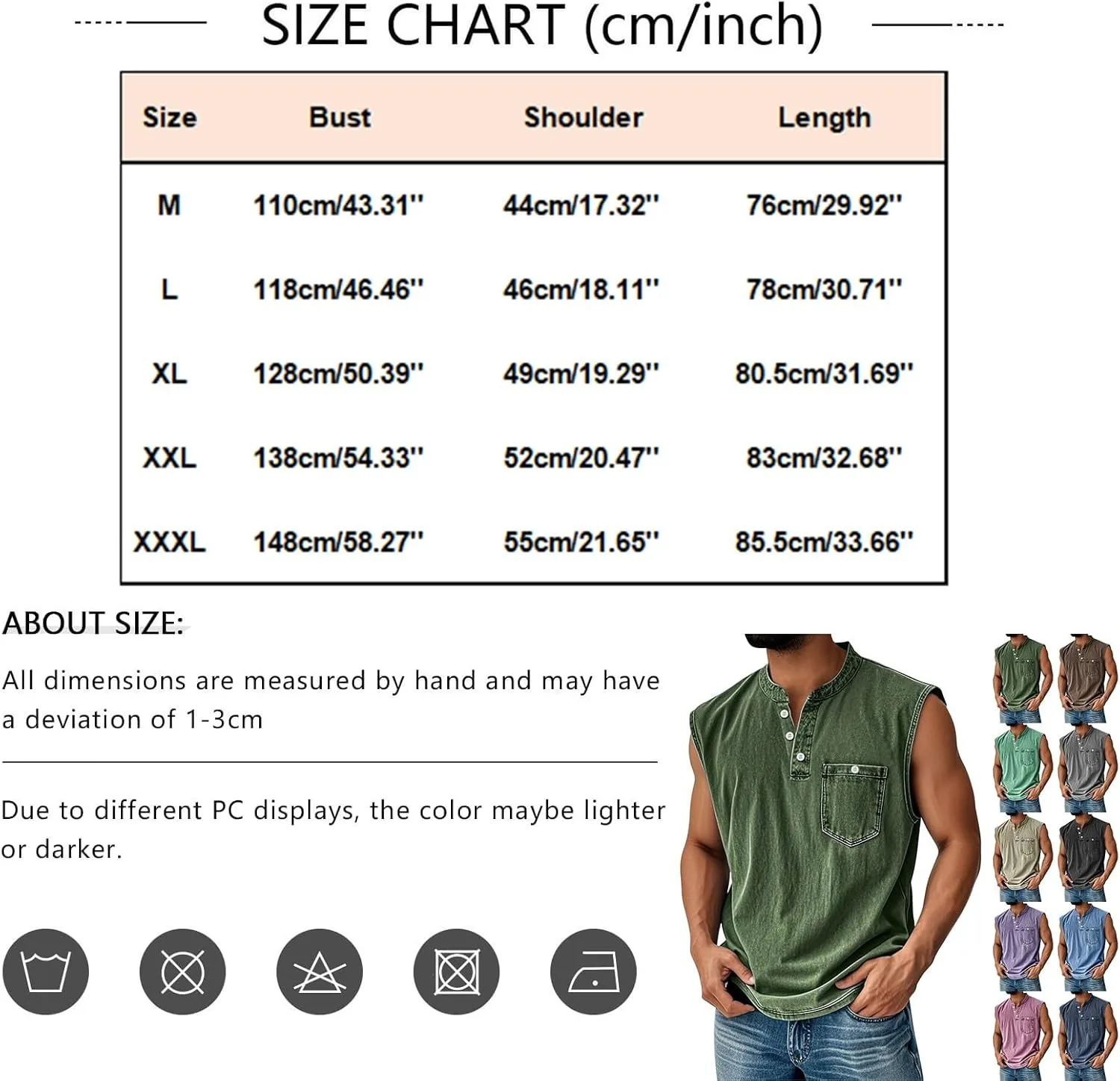Мужская футболка-поло Big and Tall летняя безрукавная Casual Distressed Muscle Relaxed Fit — фото 2