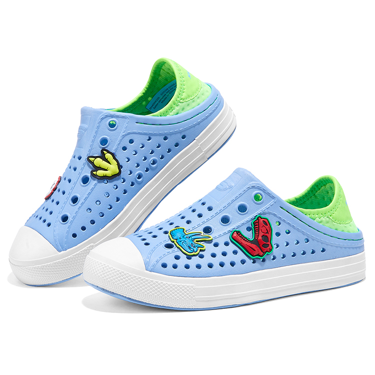 Skechers Kids Износостойкие дышащие нескользящие низкие детские сандалии light blue для подростков — фото 3