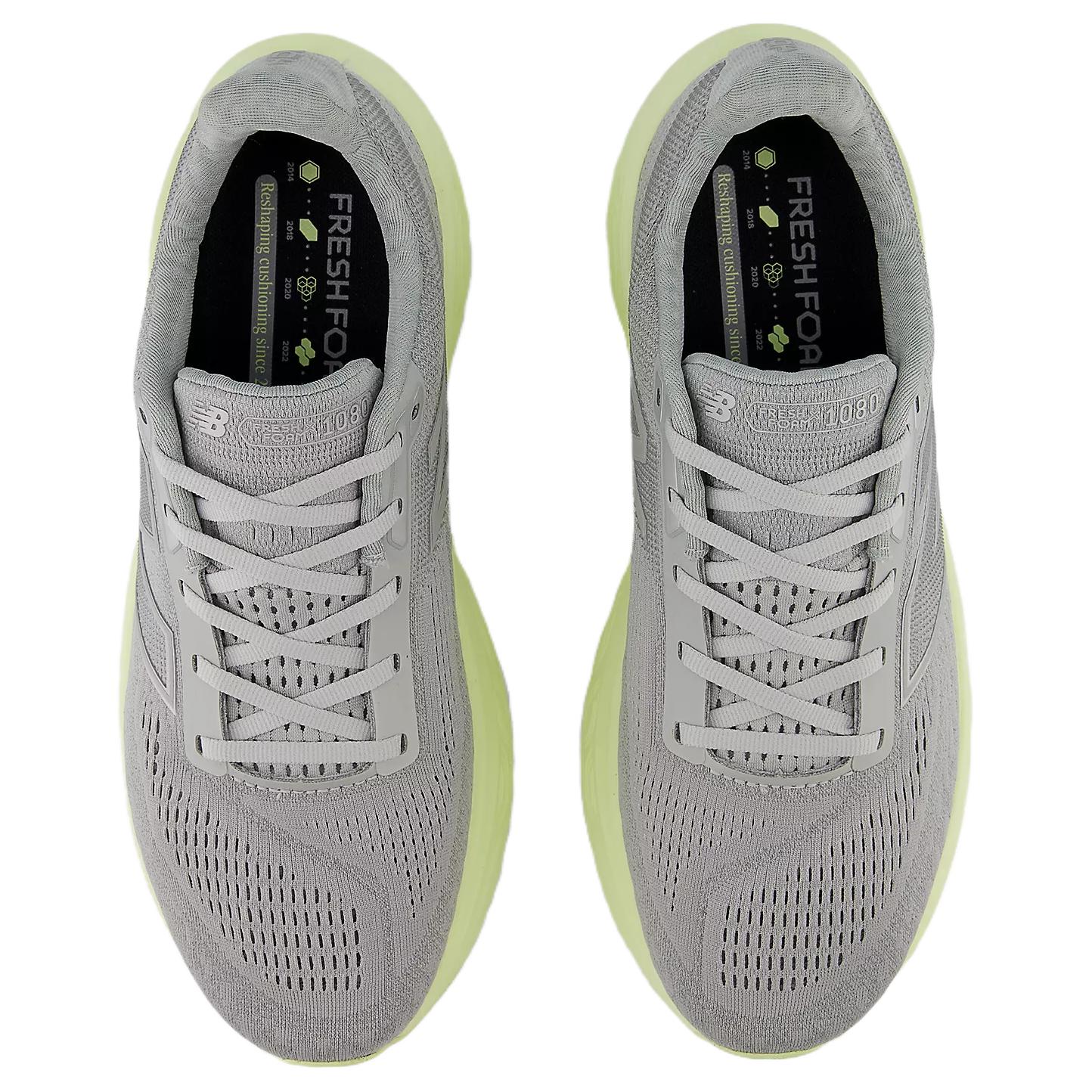 Fresh Foam X 1080v14 Raincloud Limelight Silver Metallic New Balance, серо-зеленый — фото 4
