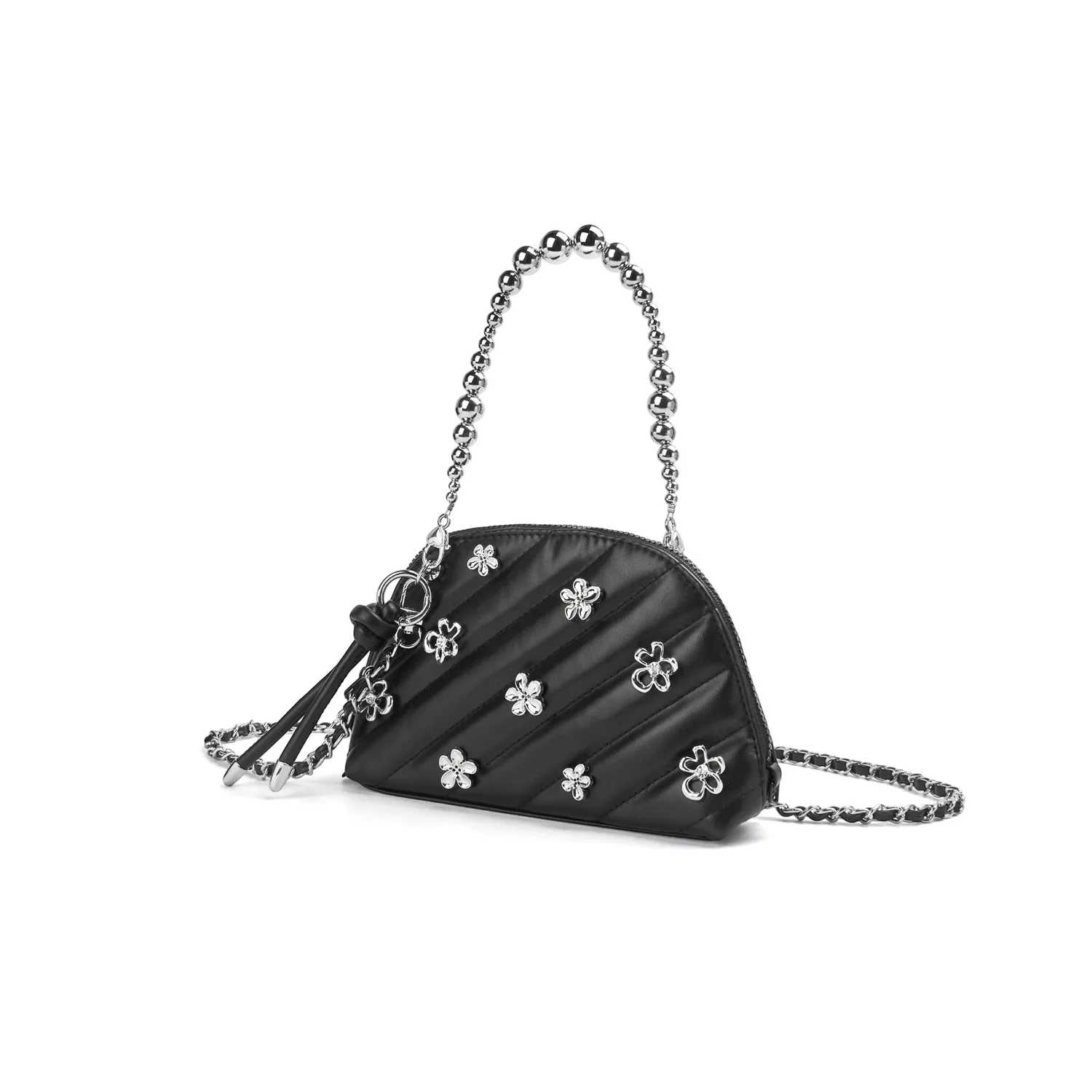 Косметичка женская SAINT LAURENT, Silver Flower Nocturne — фото 4