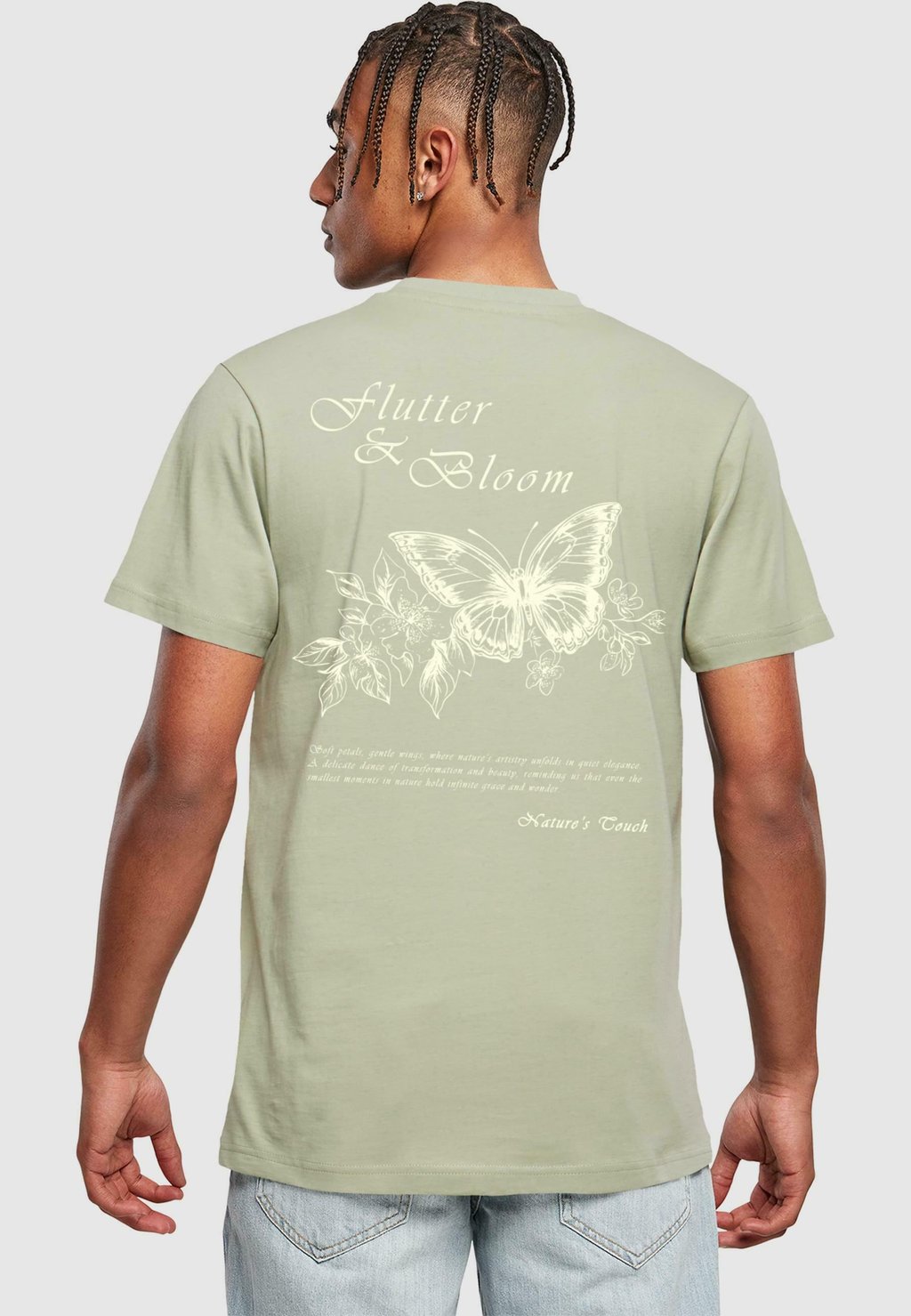 

Футболка с принтом FLUTTER AND BLOOM TEE Merchcode, мятный