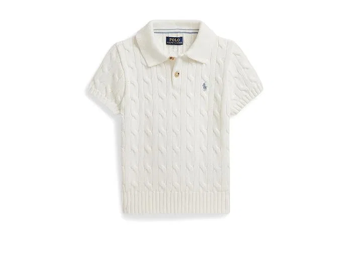 Свитер Polo с кабельной вязкой Polo Ralph Lauren Kids, Deckwash White