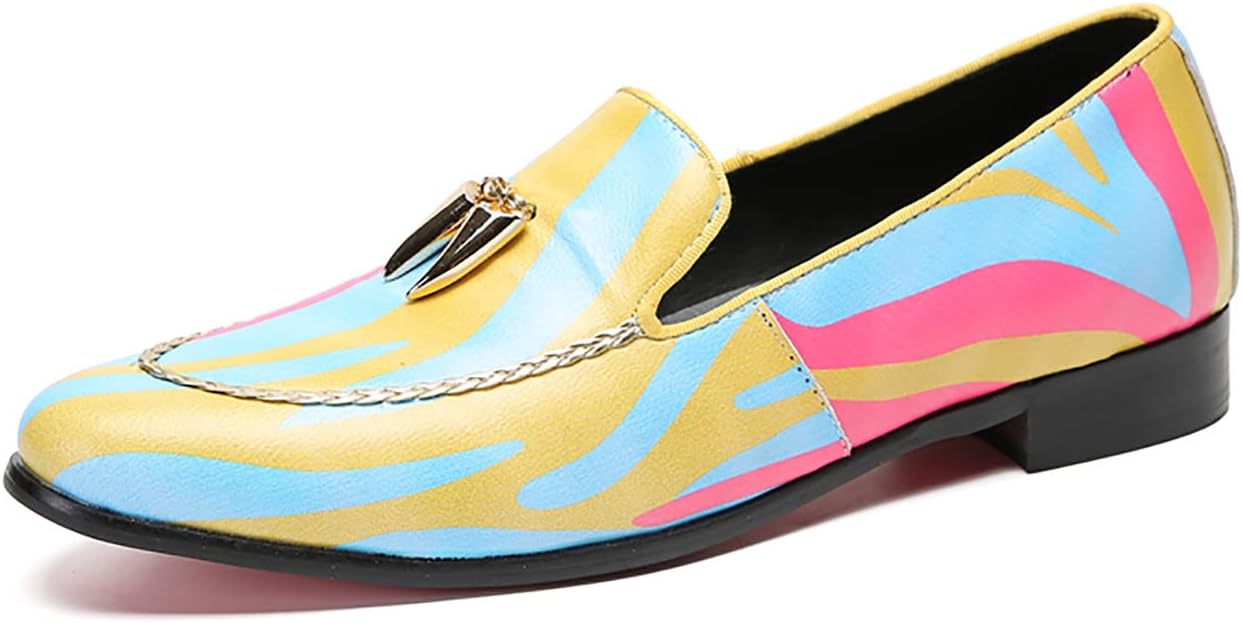 

Мужские лоферы Santimon Mens Penny Loafers, повседневные, кожаные, слипоны, мокасины, настоящая кожа, для свадьбы, смокинга, с декором Horsebit, для бального танца, бар-сингера, дискотеки и вечеринок, Color