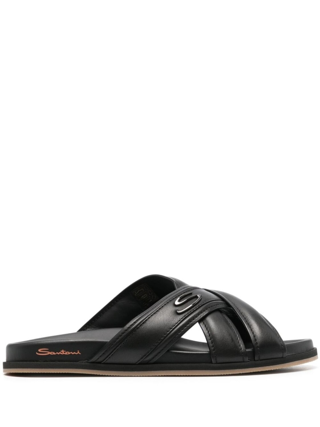 

Santoni сандалии с перекрестными ремешками, черный