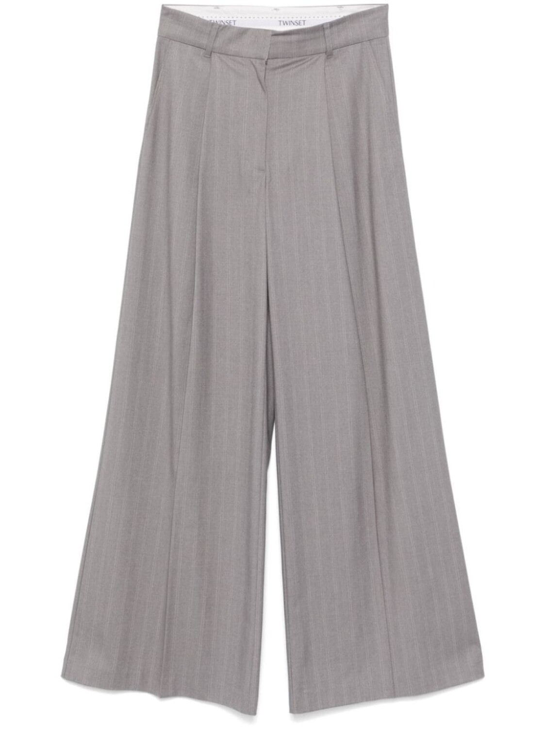 

TWINSET широкие брюки в тонкую полоску, серый