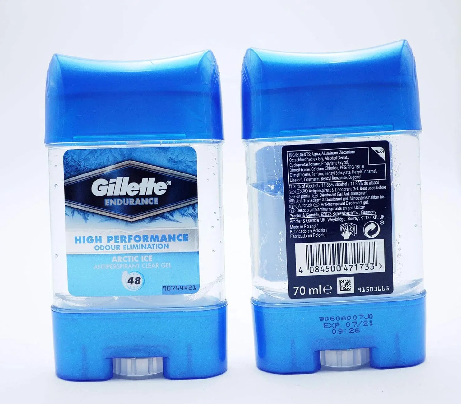 Антиперспирант Gillette Endurance Clear Gel Arctic Ice (2 шт. по 70 мл) Gillette — фото 3