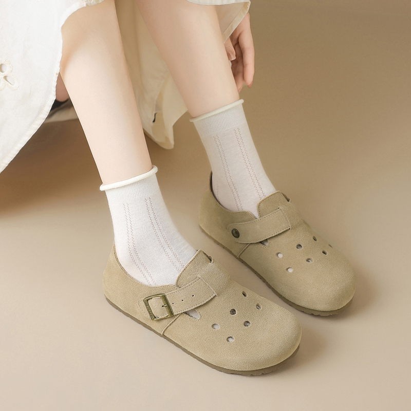 ZHR Женские повседневные туфли-лодочки - тёмный хаки, цвет Dark Khaki — фото 4