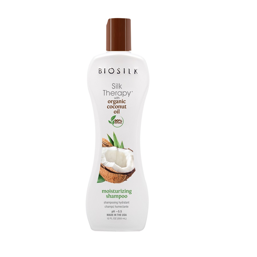 

Увлажняющий шампунь для волос silk therapy with organic coconut oil moisturizing shampoo Biosilk, 355 мл