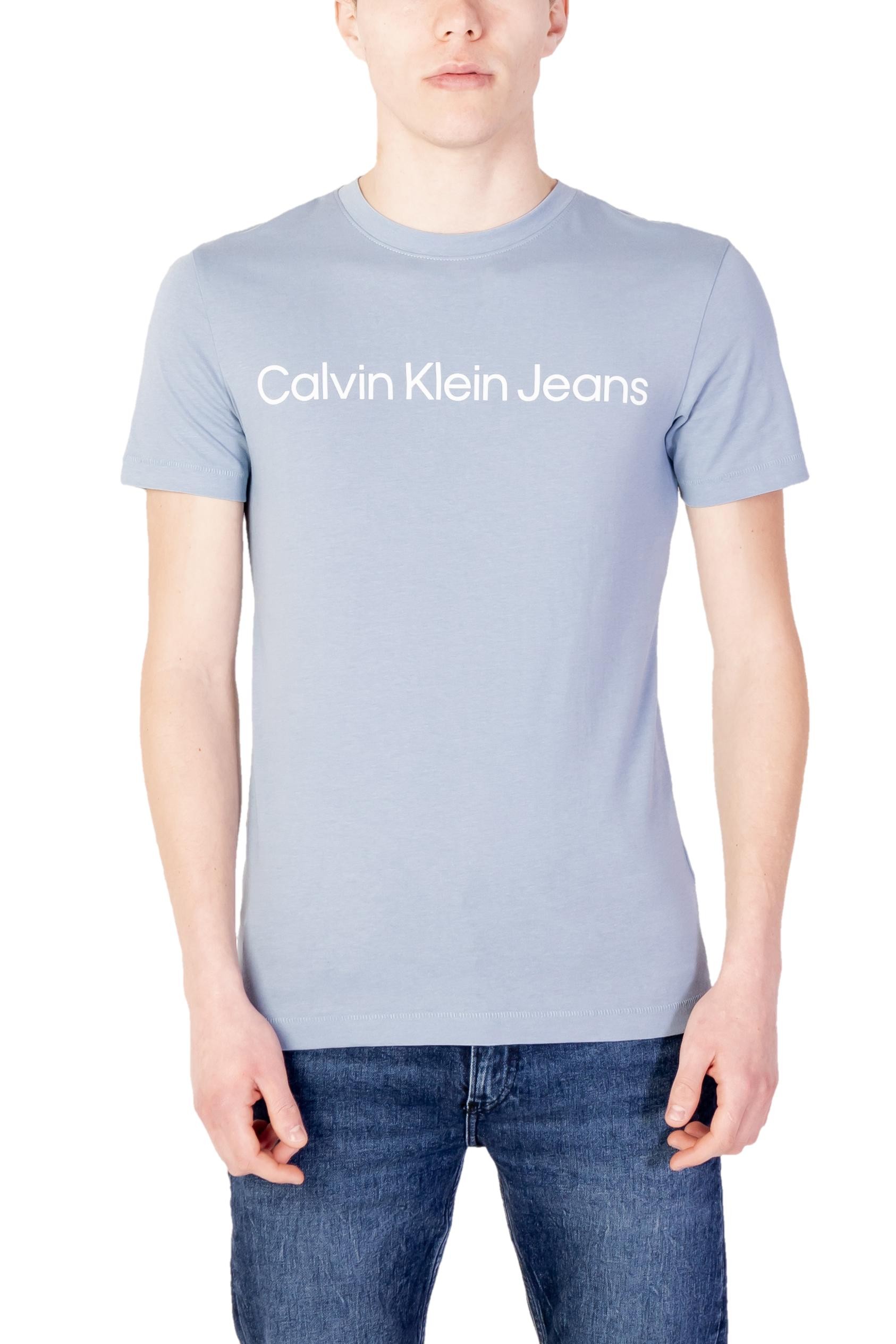 

Футболка мужская Calvin Klein Jeans с принтом, светло-голубой