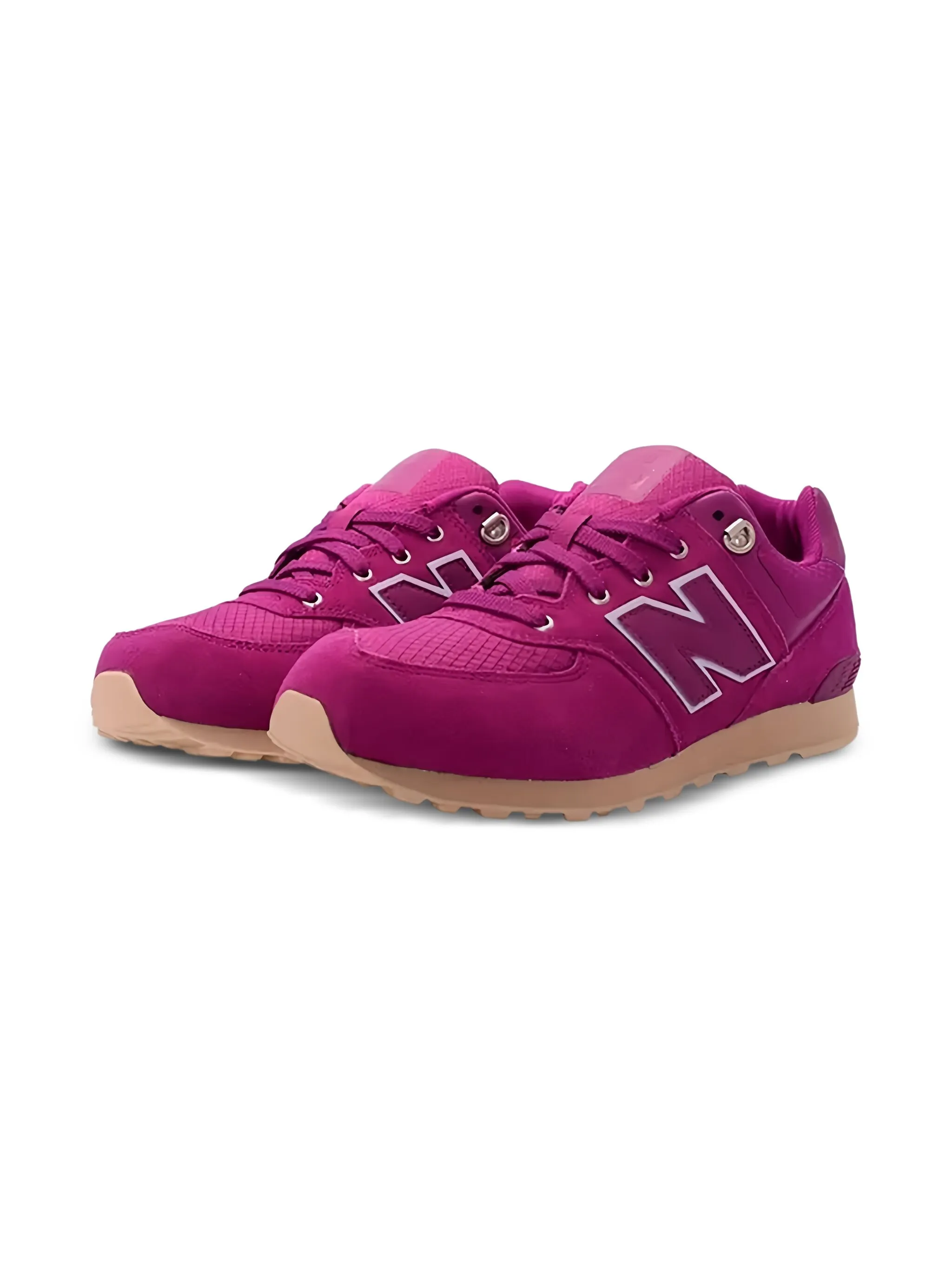 Кроссовки 574 Magenta New Balance Kids, розовый — фото 2