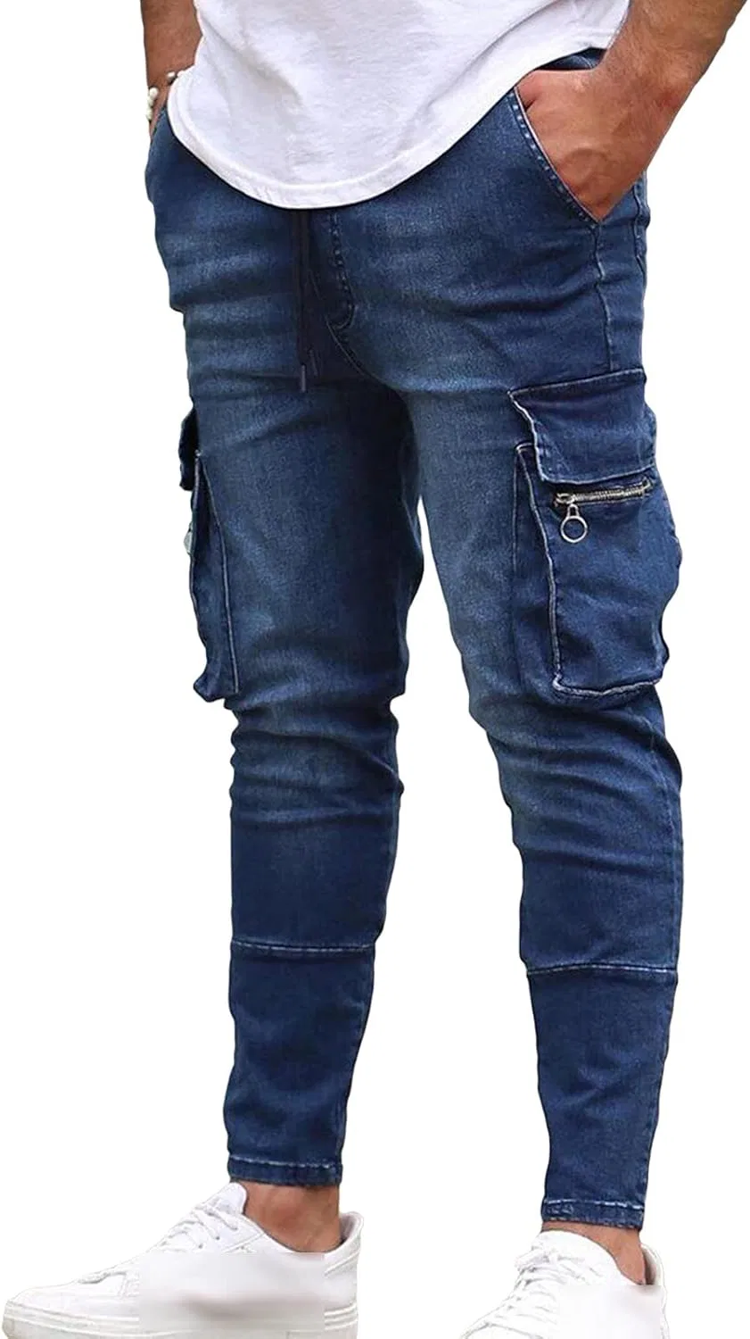 Джинсы с боковым карманом, Slim Fit, Blue 1