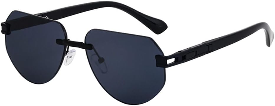 

Винтажные солнцезащитные очки LVTFCO без оправы для мужчин, модные солнцезащитные очки неправильной формы без оправы для женщин, очки с защитой от УФ-излучения UV400, 2