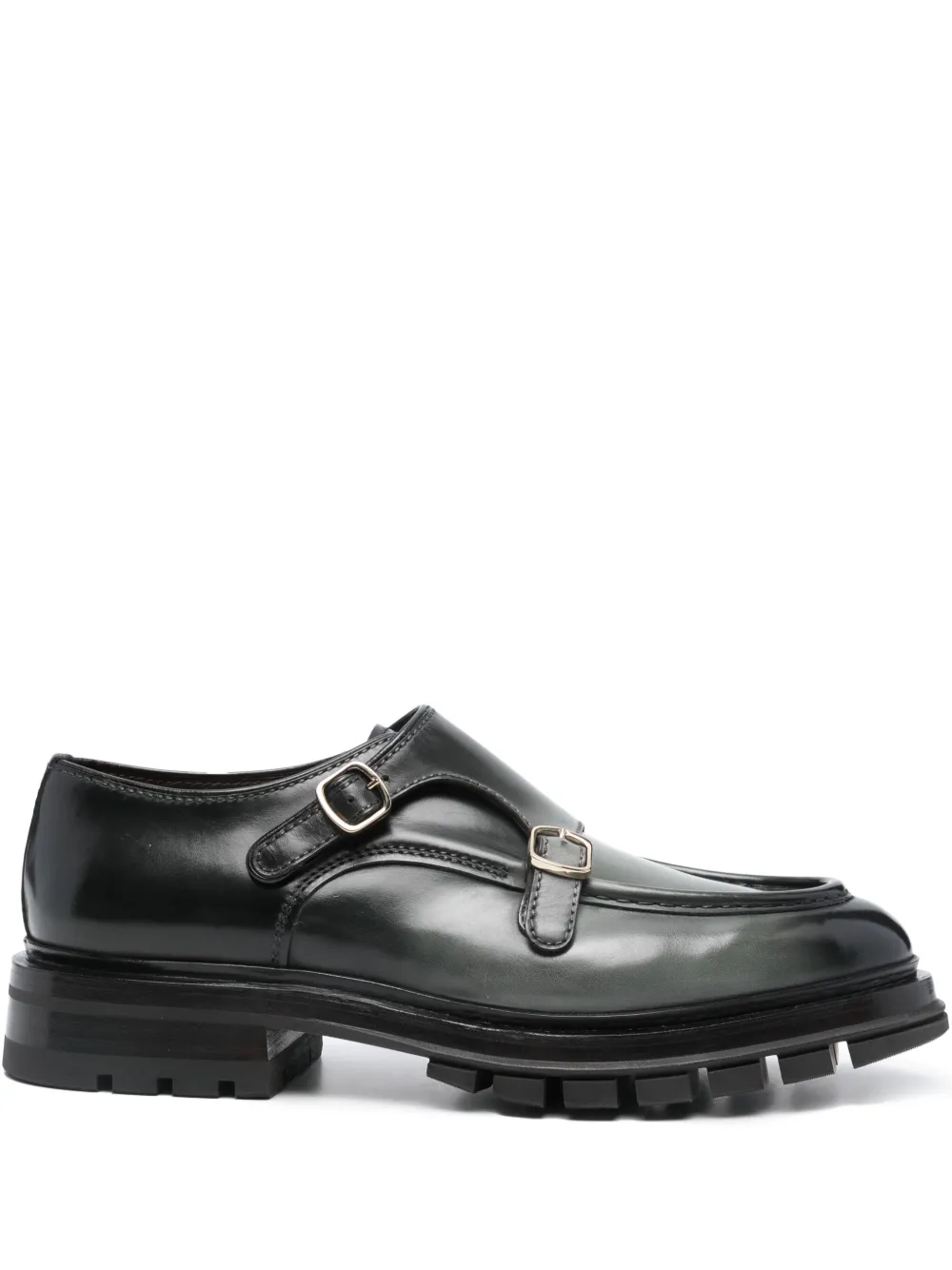 

Лоферы с пряжками Santoni, зеленый