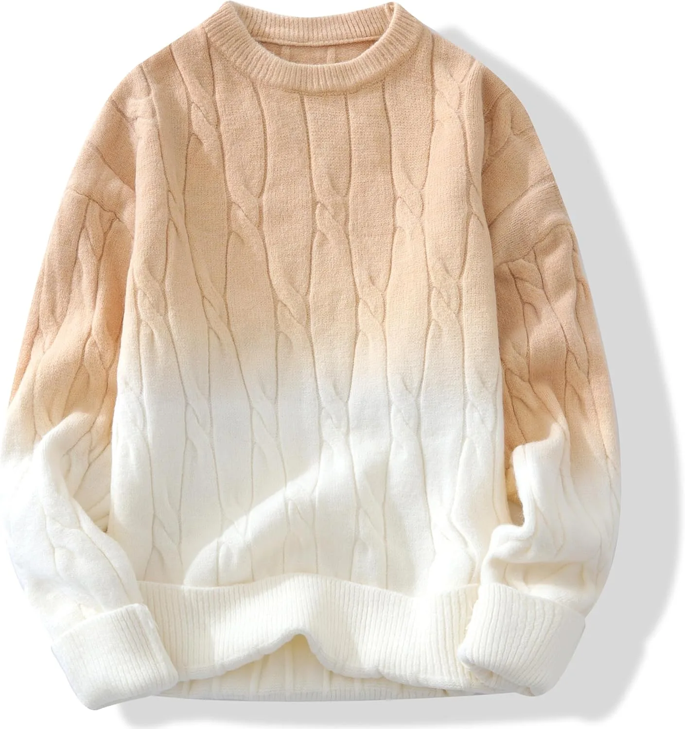 

GURUNVANI Unisex свитер с градиентом, вязаный, свободного кроя