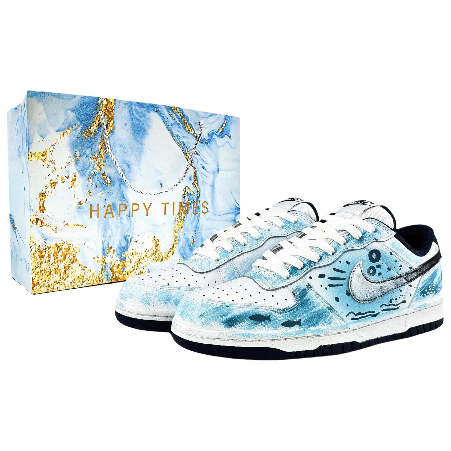 

Большие устойчивые к истиранию низкие скейтерские кроссовки men's Nike, синий