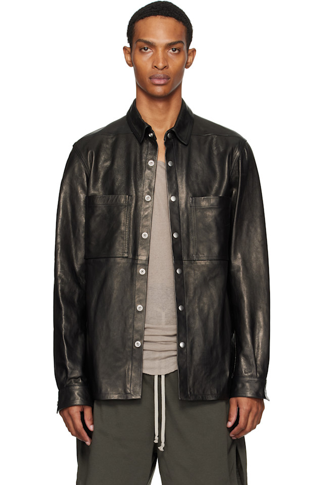 

Кожаная куртка Concordians outershirt Rick Owens, черный