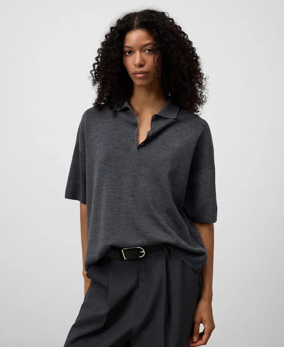 

Женский свитер оверсайз из трикотажа Adolfo Dominguez, серый