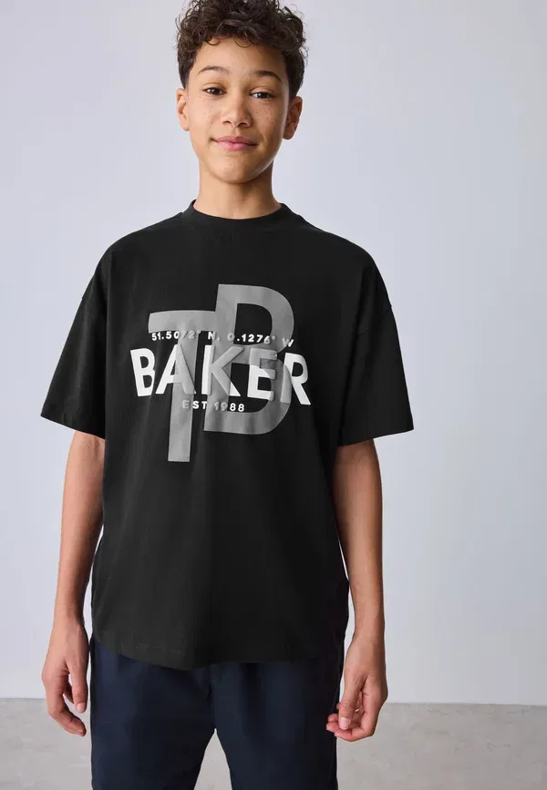 Футболка Regular fit с принтом Baker By Ted Baker, черный