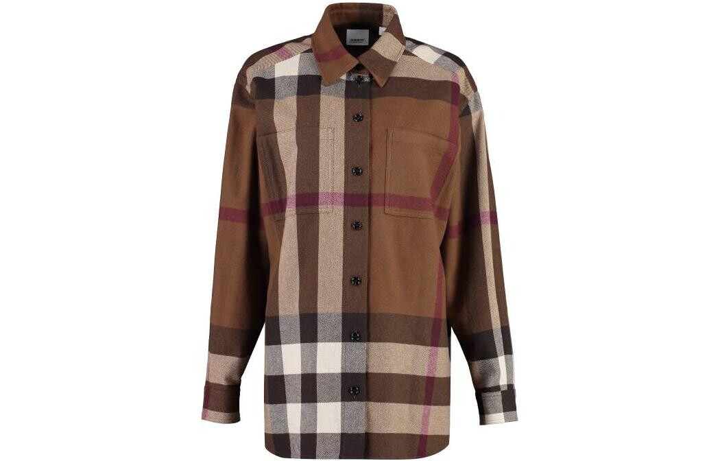 

Рубашка женская Burberry в клетку, коричневый