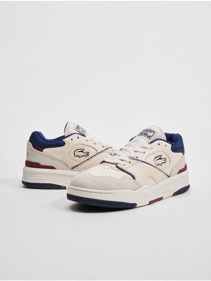 

Кроссовки на шнуровке Lacoste, цвет off white/navy