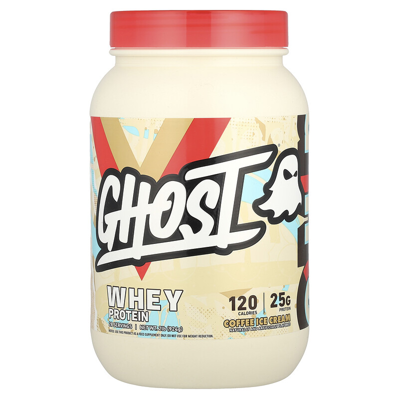 

Ghost, Сывороточный протеин, кофейное мороженое, 924 г (2 фунта)
