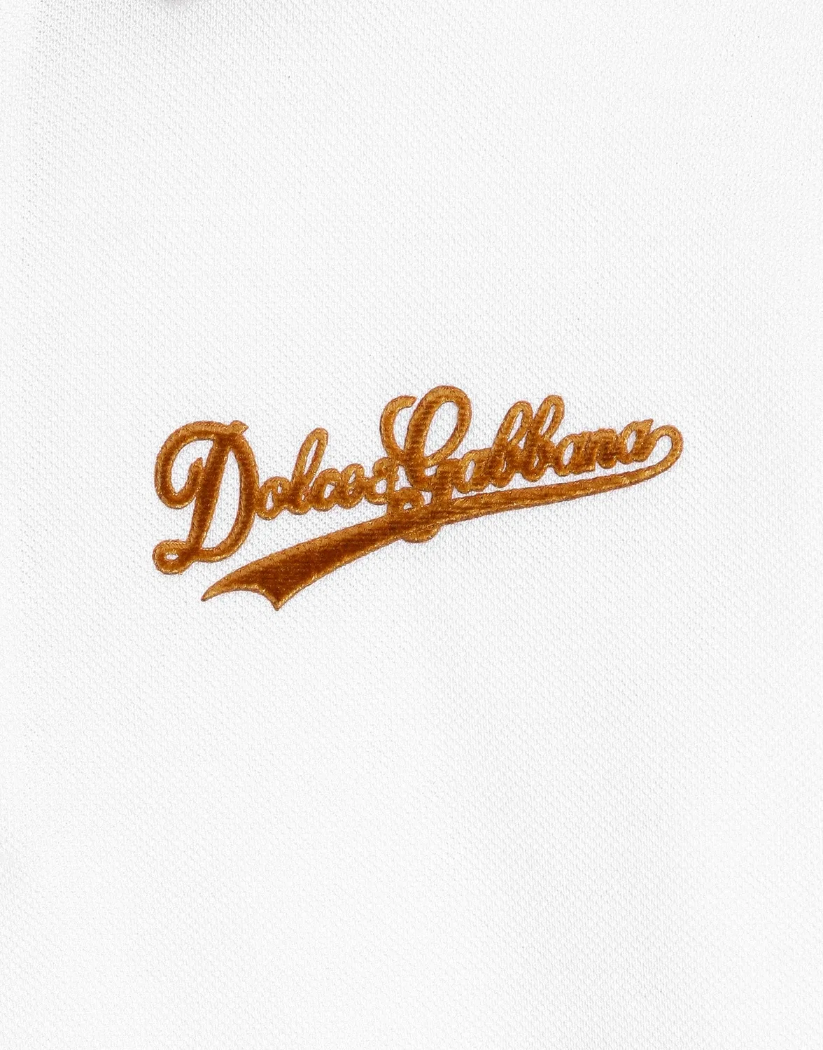 Рубашка-поло из пике с принтом Dolce & Gabbana, белый — фото 3