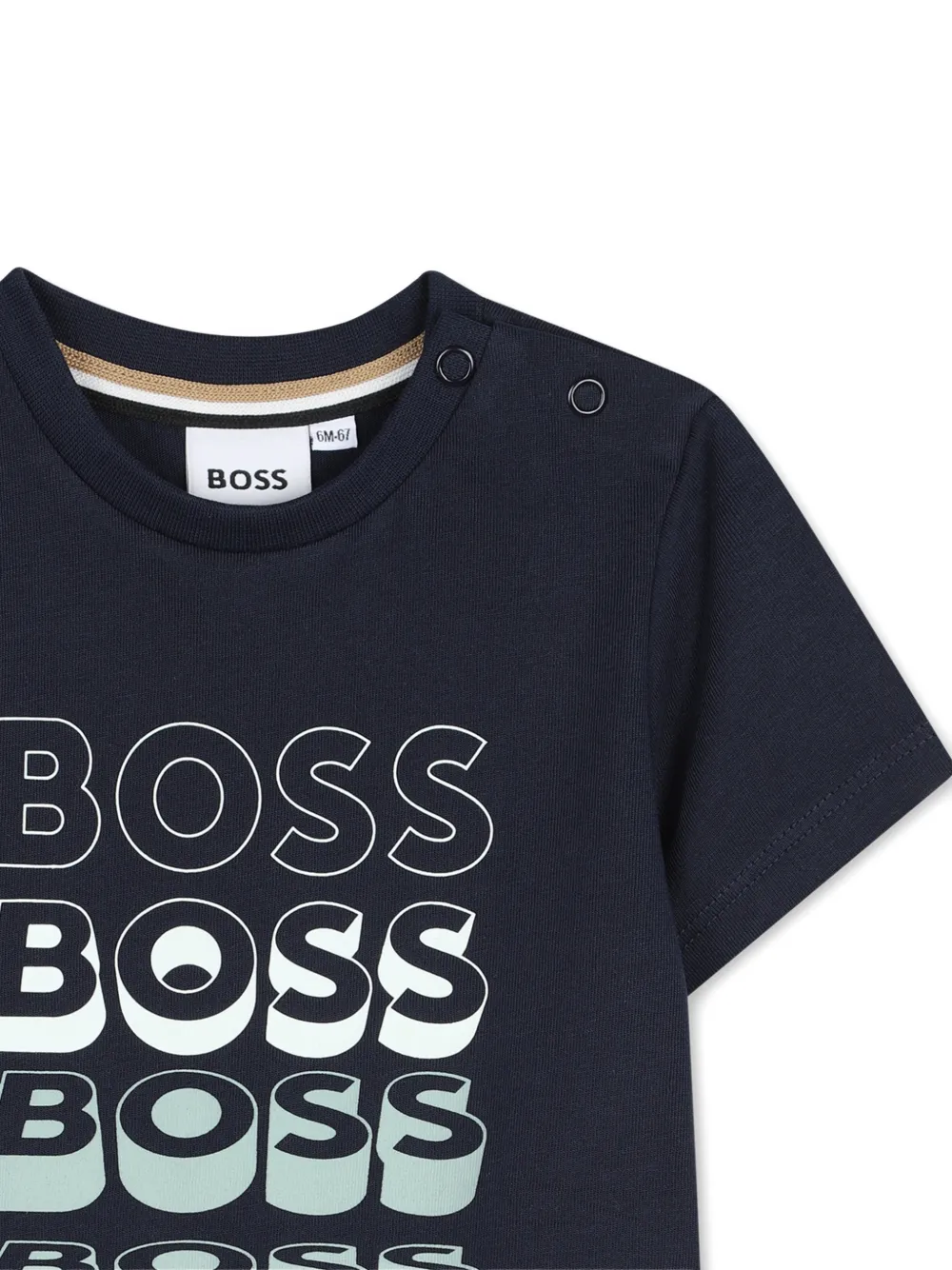 Футболка с круглым вырезом Boss Kidswear, синий — фото 3