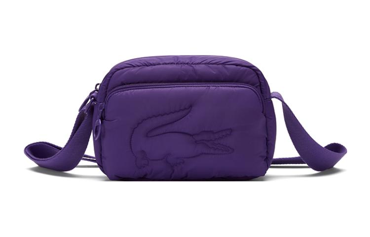 

Полиамидная наплечная сумка через плечо унисекс тёмно-фиолетовая LACOSTE