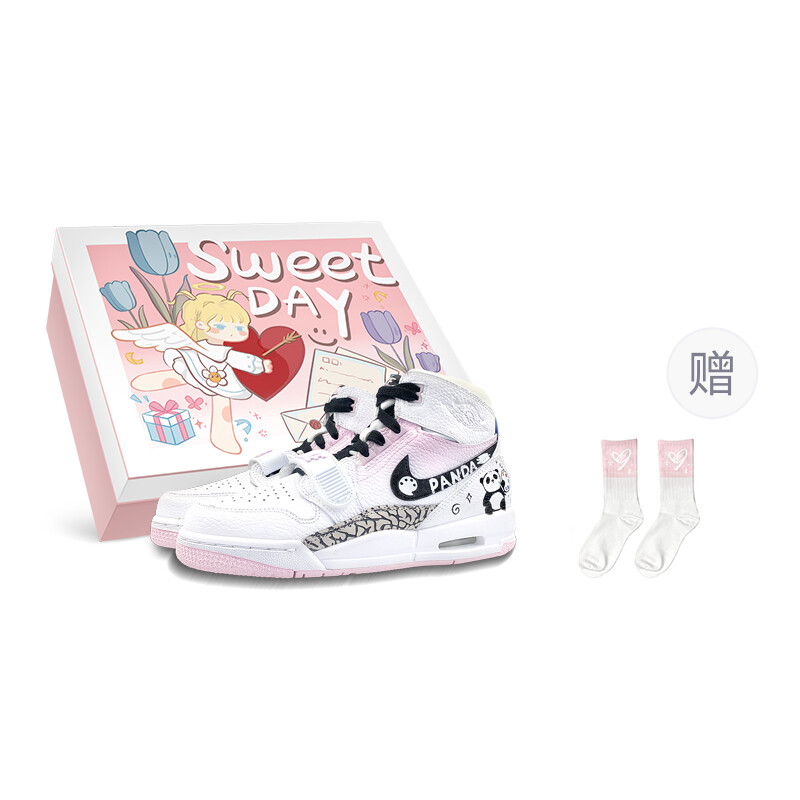 

Кроссовки Jordan Legacy 312 Vintage Basketball Shoes Women's High-top White/pink/black, белый