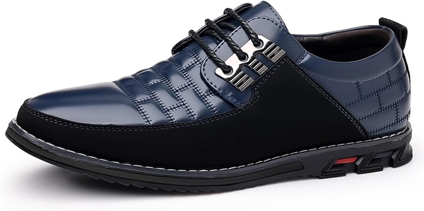 

Мужские классические туфли, удобные деловые повседневные туфли-оксфорды, модные кроссовки, офисные рабочие туфли, кожаные туфли для ходьбы Dmgyck, синий