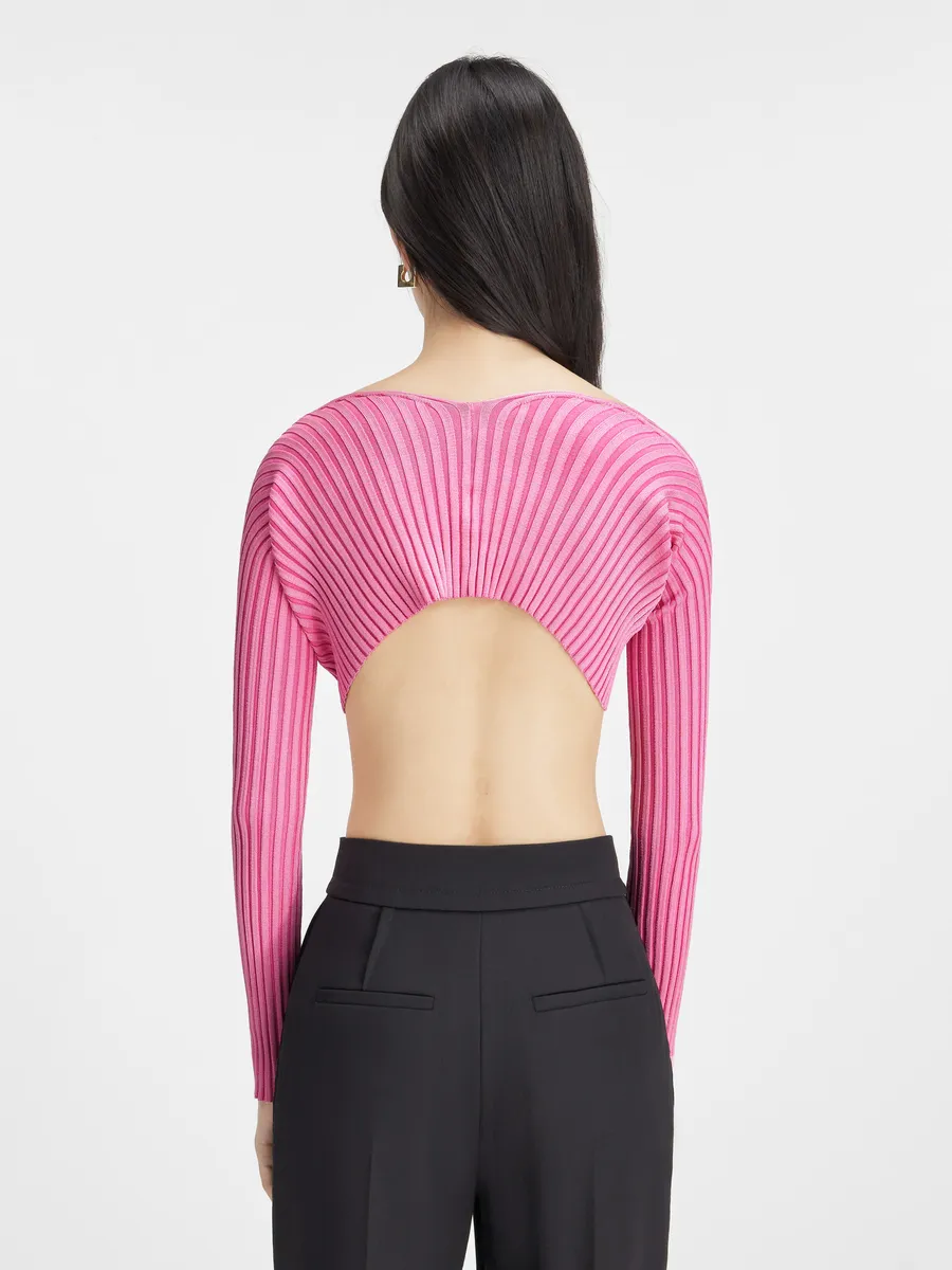 

Кардиган с микро-шармом и логотипом Пралу Jacquemus, розовый