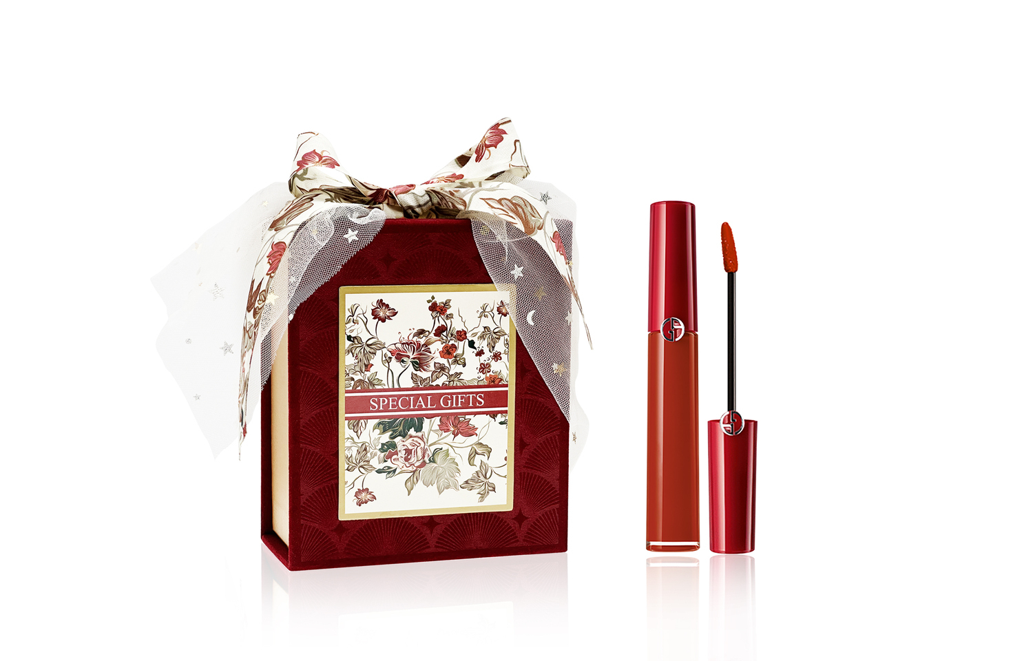 

GIORGIO ARMANI AMANI Redtube Luxury Star губной блеск матовый с шиммером бархатная текстура стойкий эффект nude макияжа 6,5г