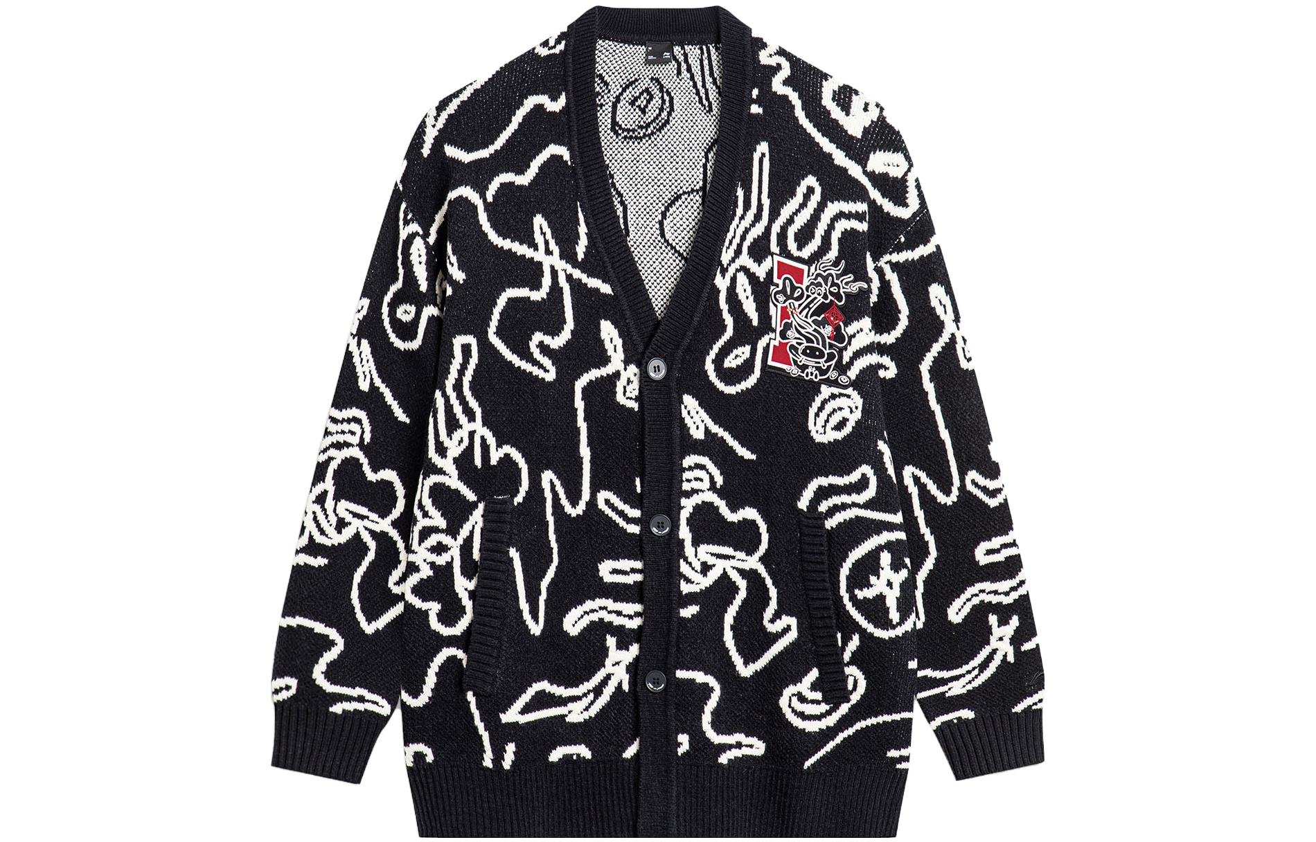 

LiNing CNY Wanshi Green Pine Series Джемпер Unisex Black All Over Print