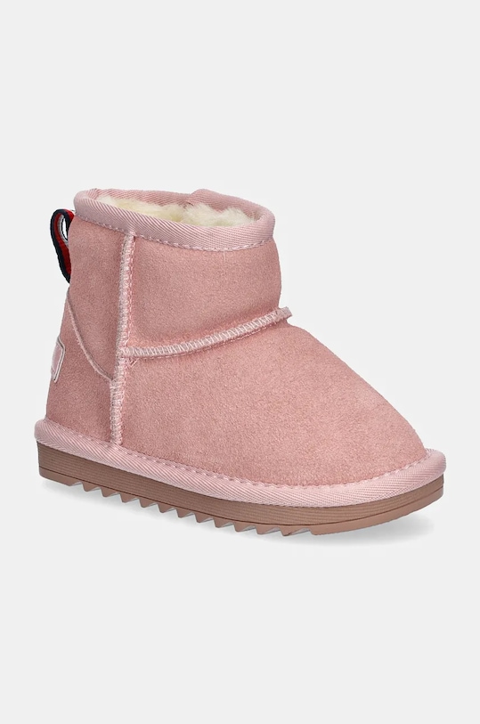 

Детские замшевые зимние сапоги Tommy Hilfiger, розовый