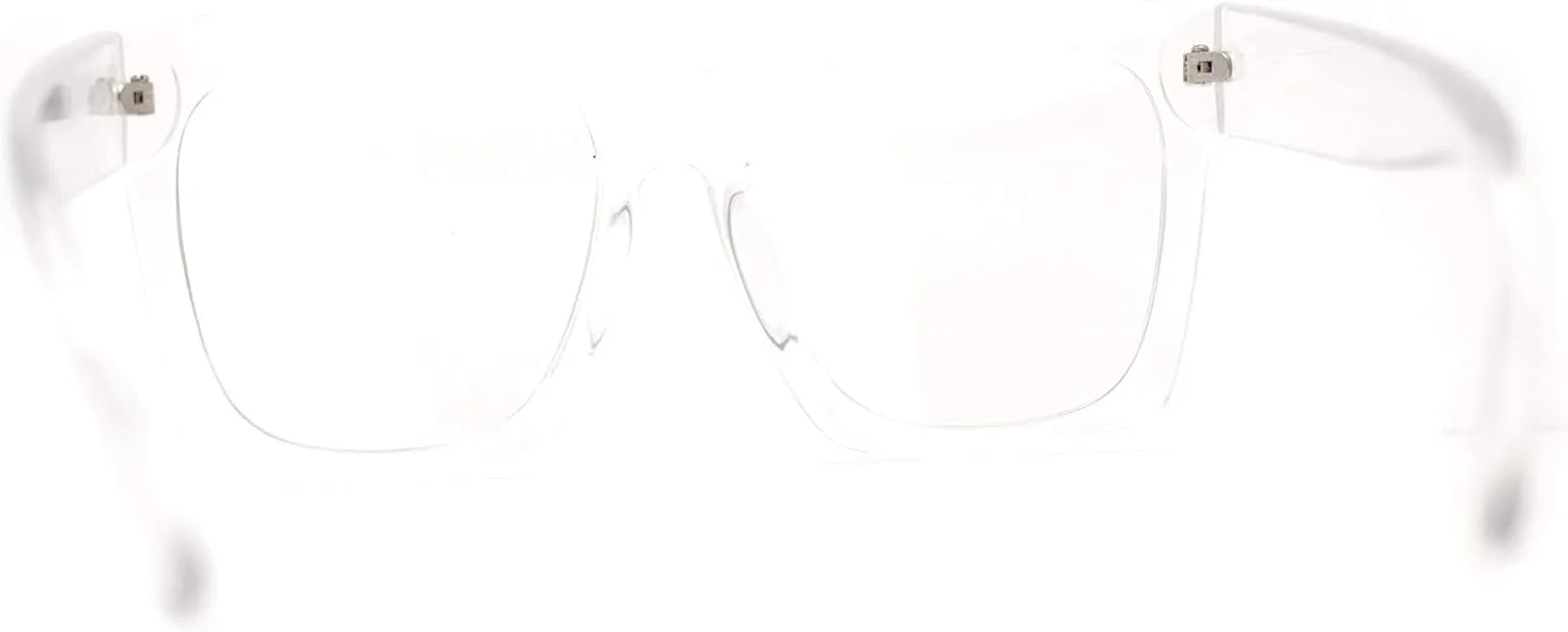 

Женские солнцезащитные очки в стиле "бойфренд" XXL, увеличенного размера, в оправе с рогами и толстым пластиковым каркасом SA106, Clear W/ Blue Light Filtering Lens