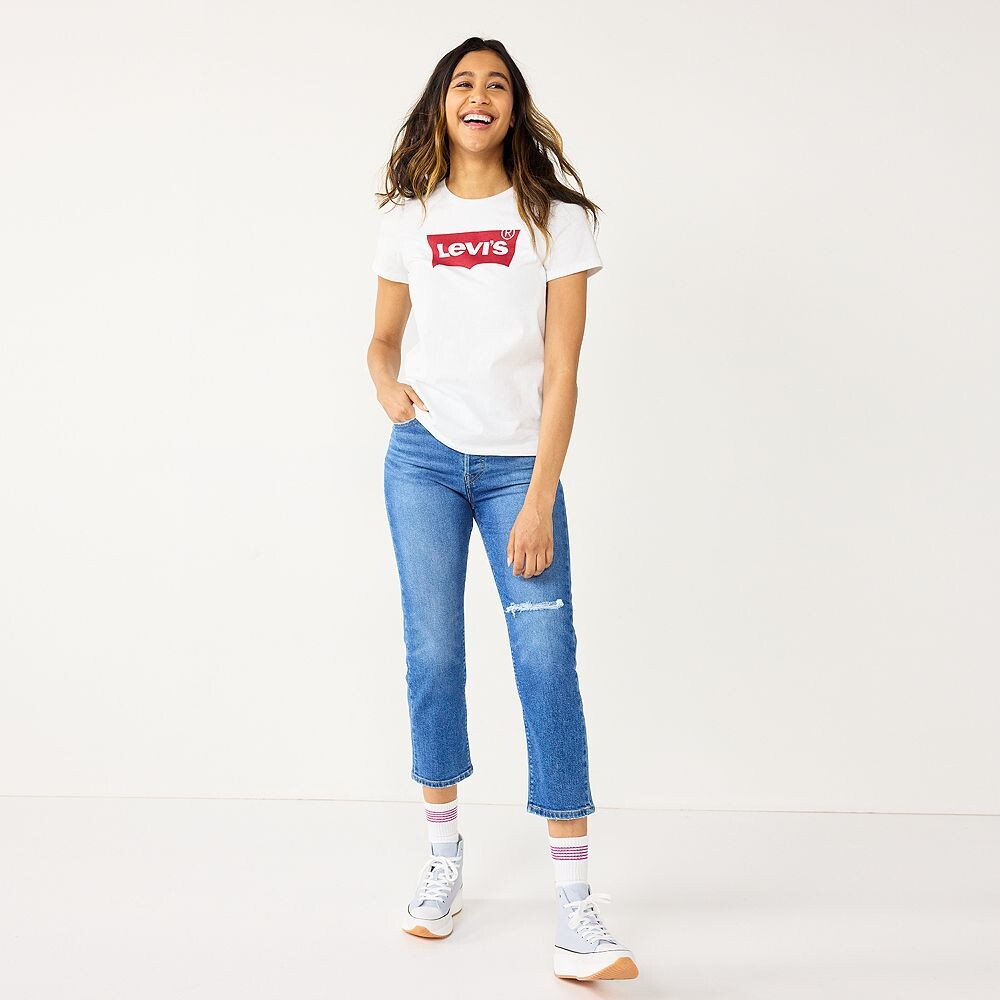 Женские прямые джинсы Levi's на танкетке с высокой посадкой, цвет Leisure Time Tonight — фото 4