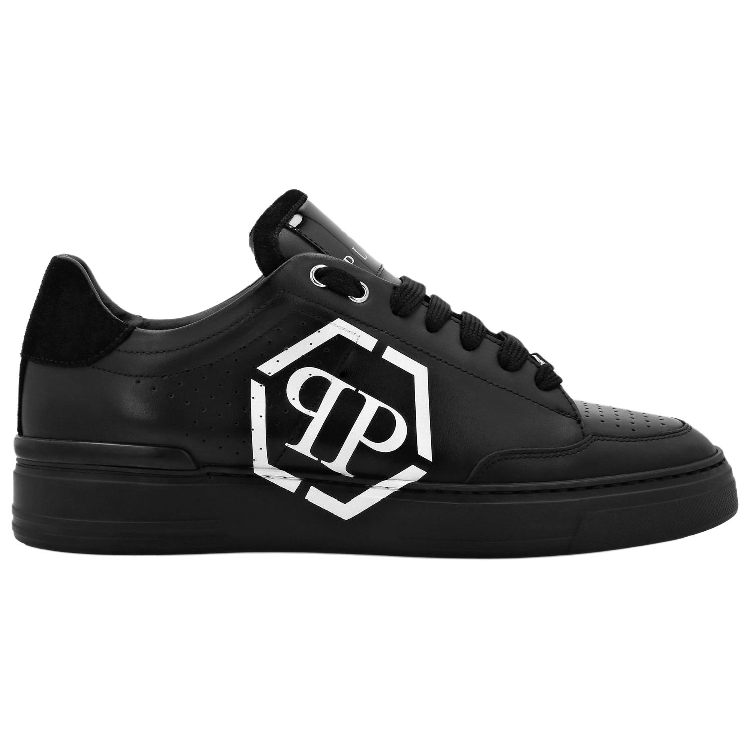 PHILIPP PLEIN Кроссовки Hexagon Leather Low top мужские черные — фото 3