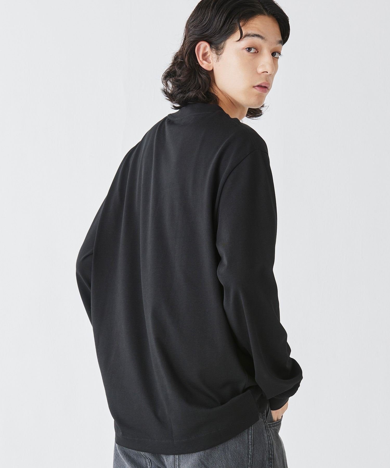 Базовая футболка с длинным рукавом / Футболка с длинным рукавом LACOSTE, Black — фото 2