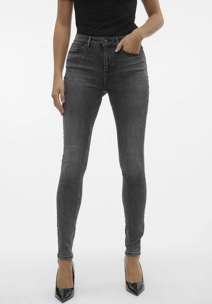 

Джинсы скинни Vero Moda "VMFLASH MR SKINNY JEANS LI213 NOOS", серый